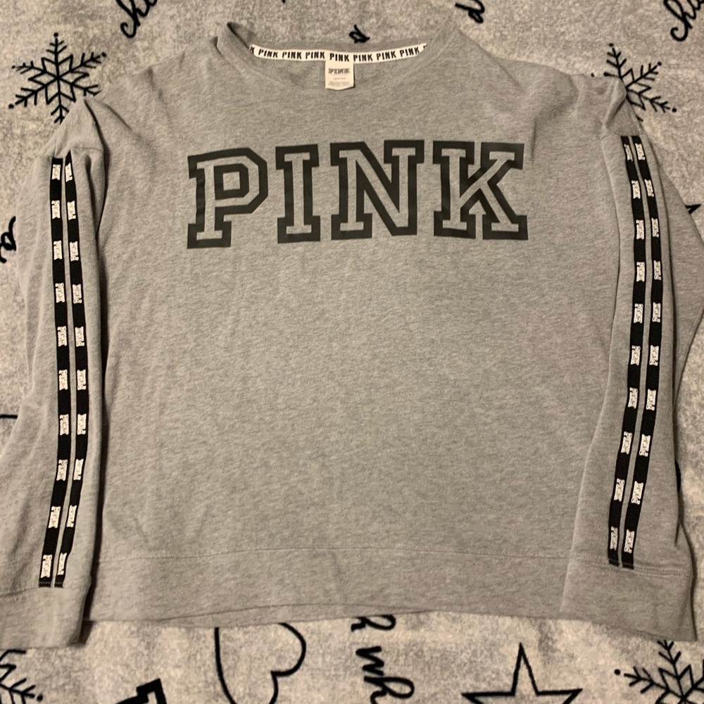 Victoria’s Secret PINK gray sweatshirt.